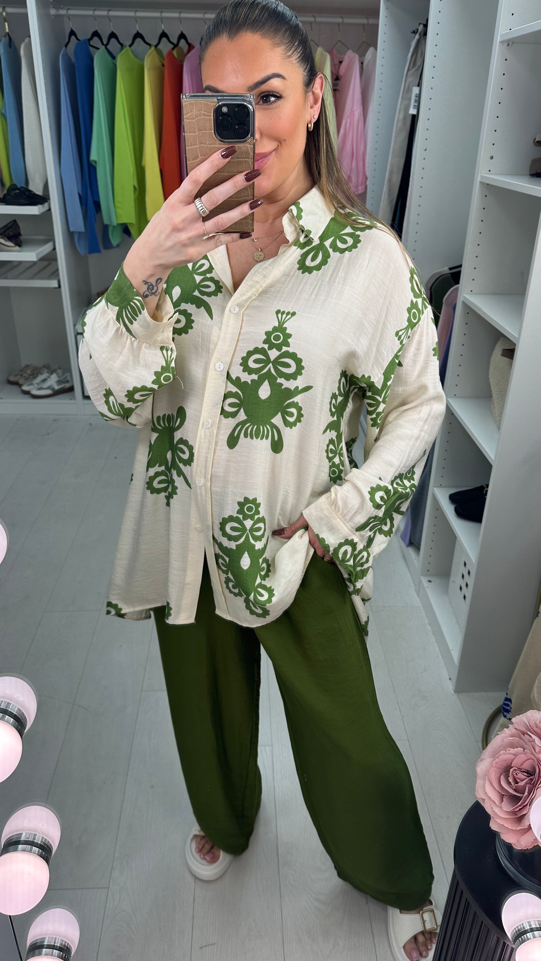 Sammy Mosaic Print Shirt Co-Ord Set