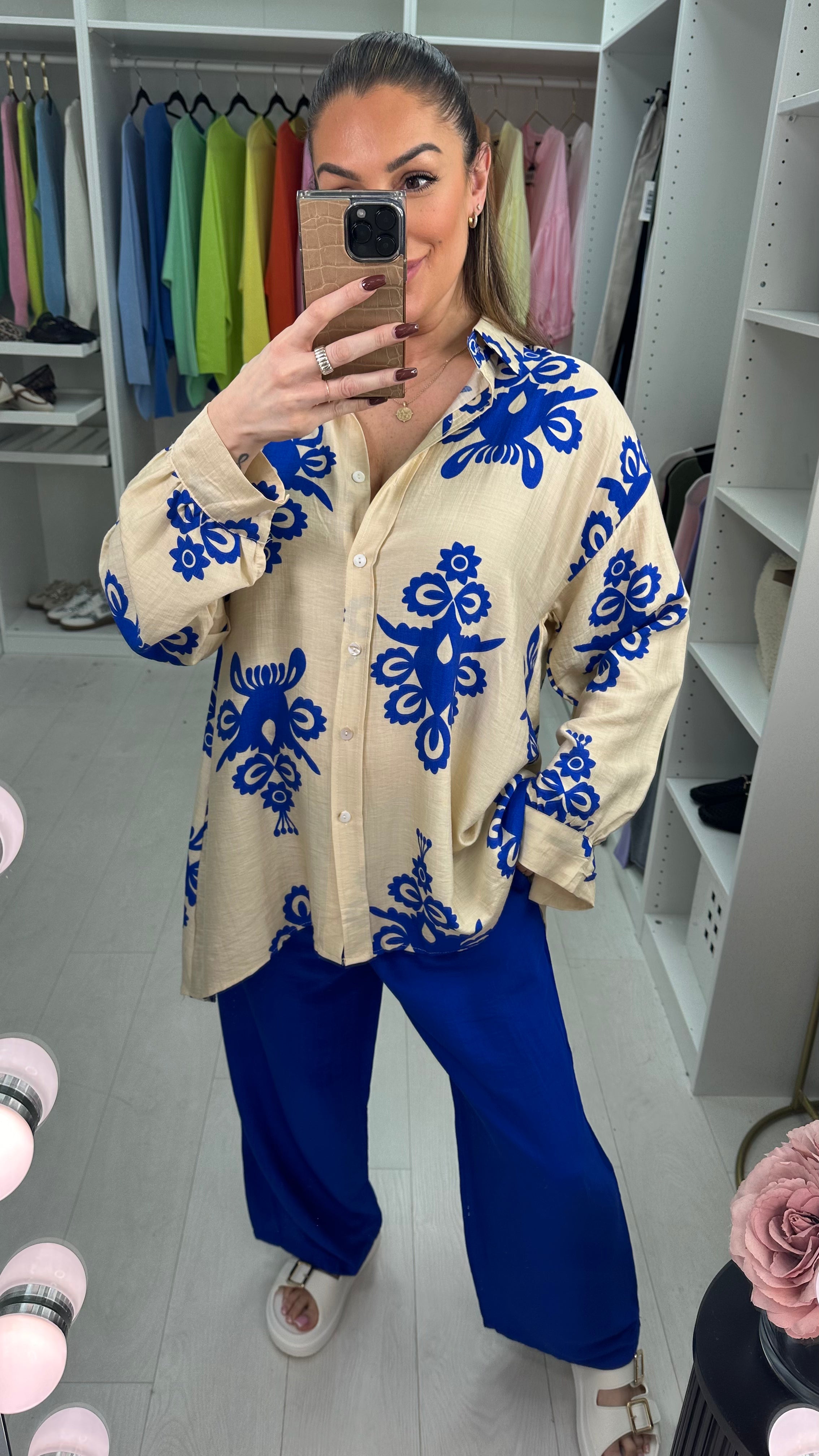 Sammy Mosaic Print Shirt Co-Ord Set