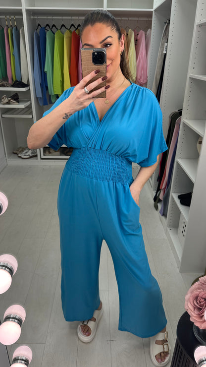 Daphne Plain Elasticated Waist  Jumpsuit