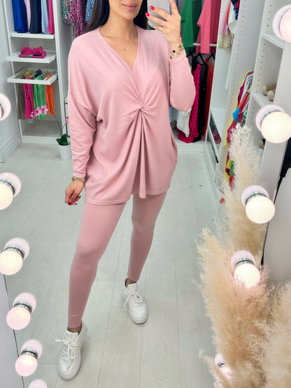 Casta Tie Knot Front Jumper & Leggings Set