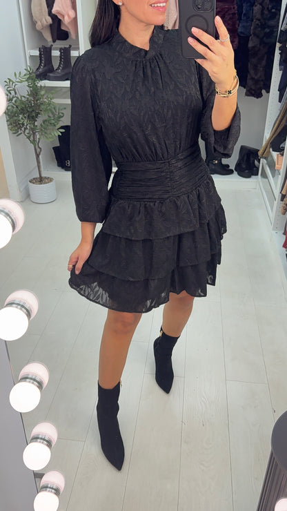 Krissy Printed Shirred Waist Mini Dress