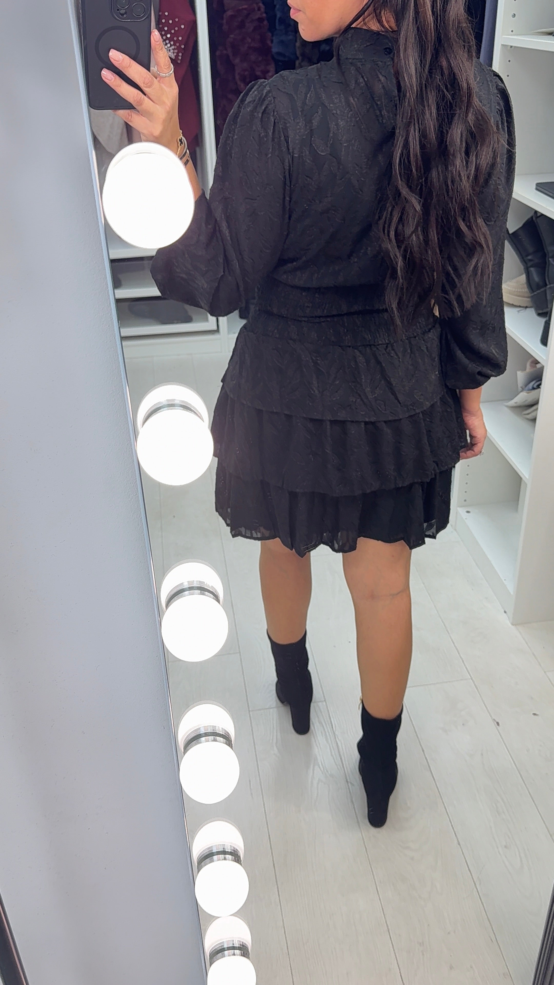 Krissy Printed Shirred Waist Mini Dress