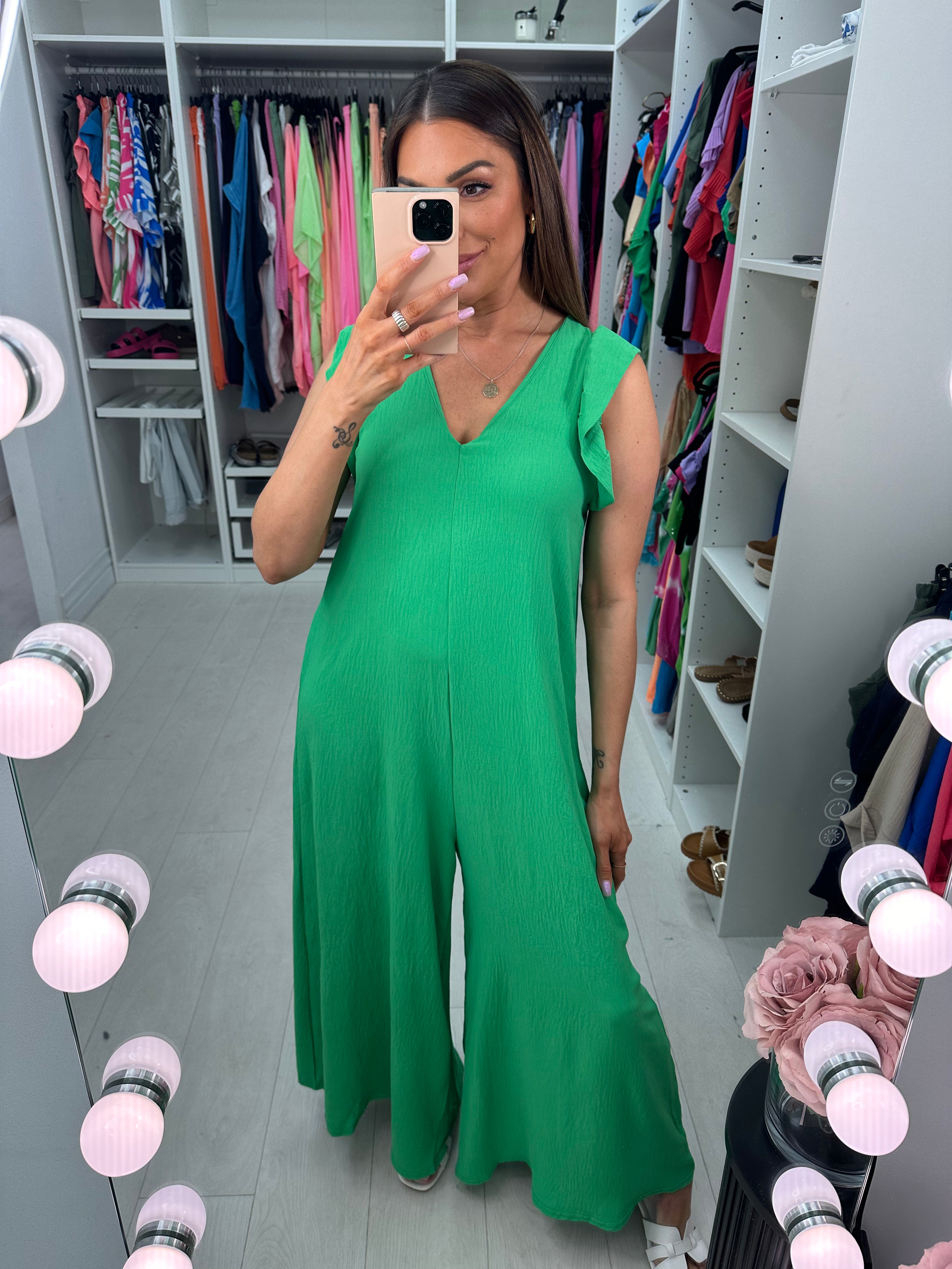 Arin Frill Sleeve Jumpsuit