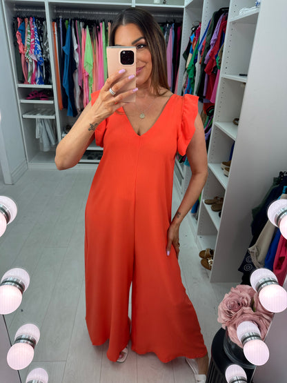 Arin Frill Sleeve Jumpsuit