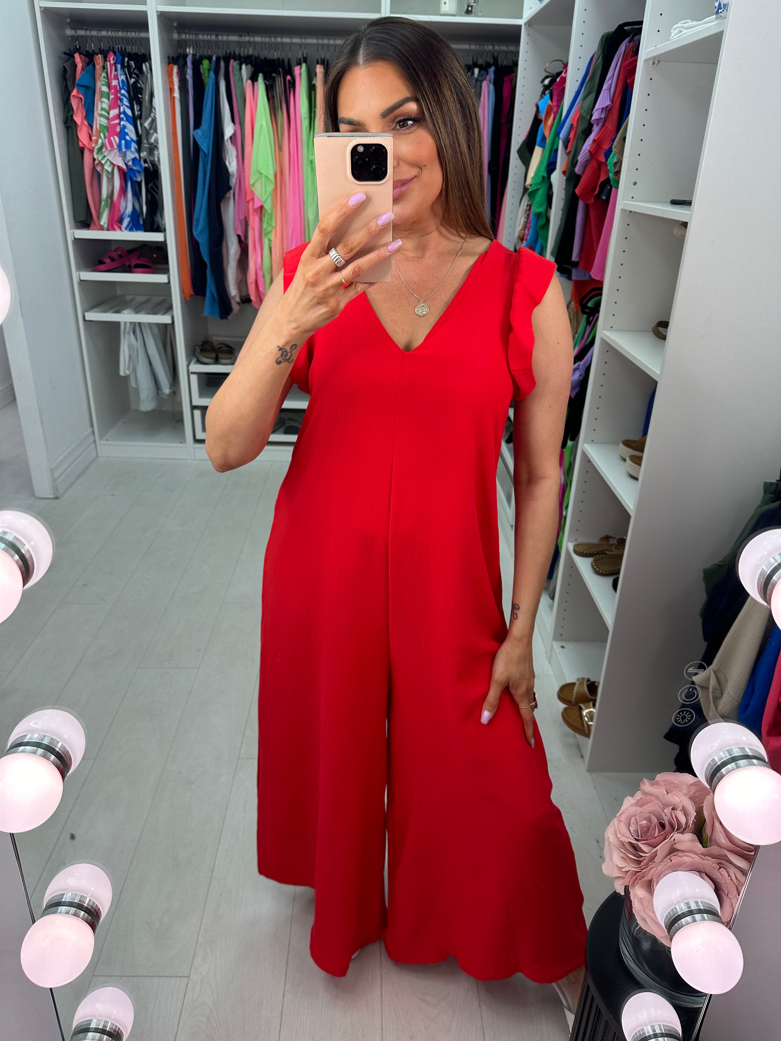 Arin Frill Sleeve Jumpsuit