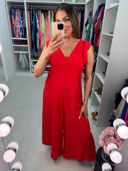 Arin Frill Sleeve Jumpsuit