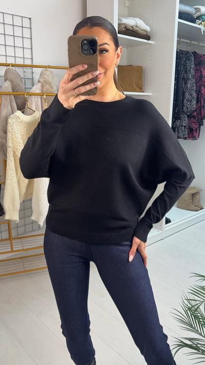 Sorina Plain Batwing Sleeve Jumper