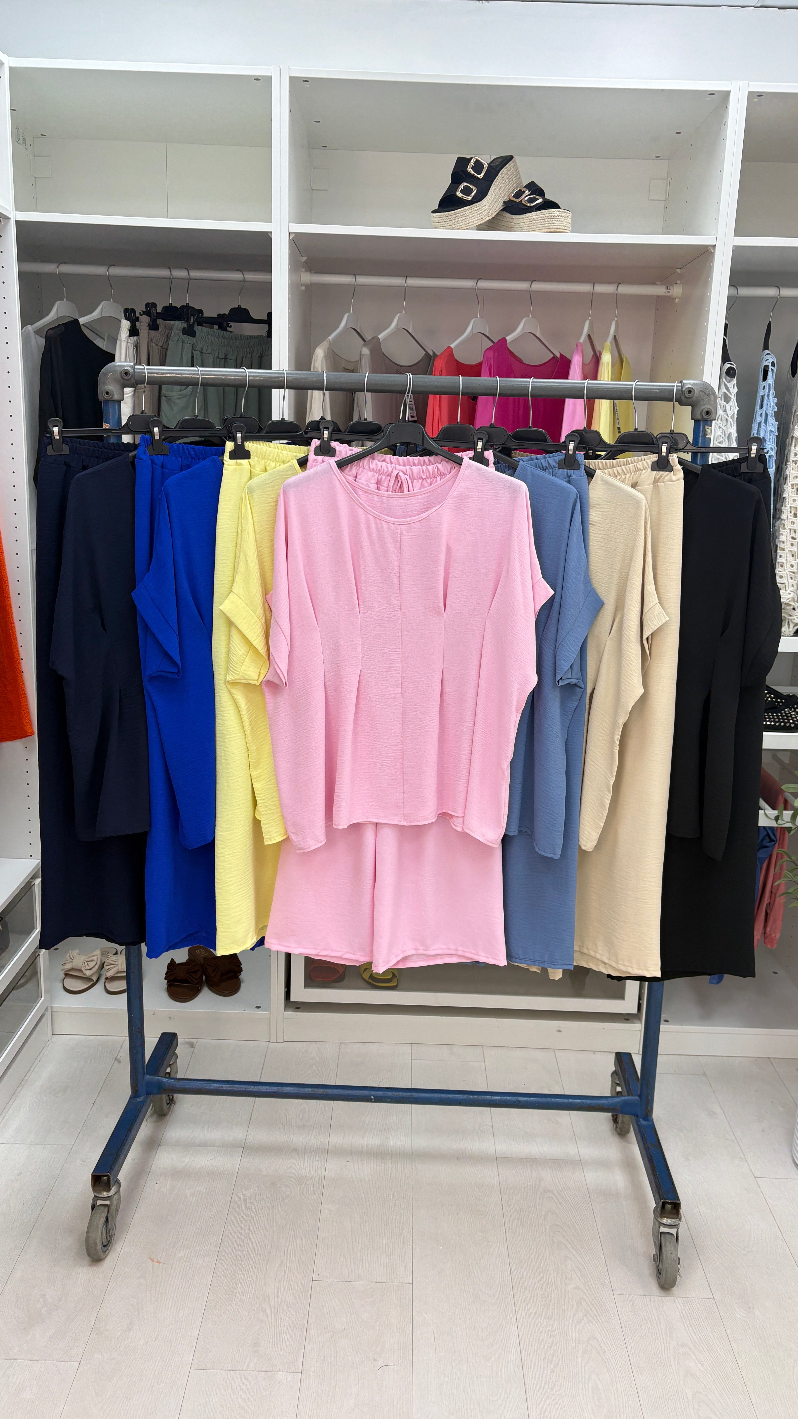 Leah Plain Loose Fit Crepe Co-Ord Set