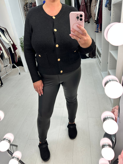 Calina Plain Supper Soft Button Front Cardigan