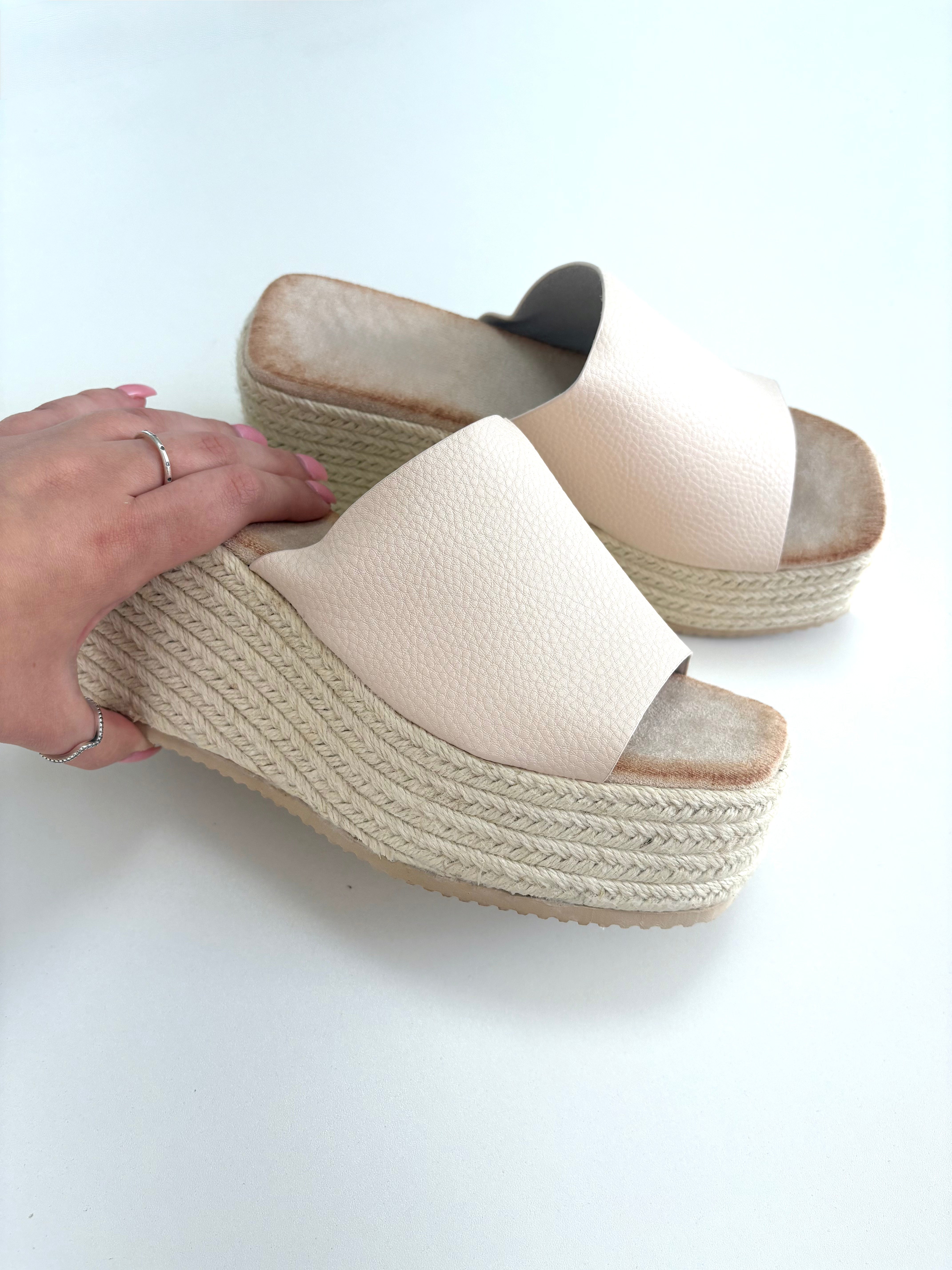 Loretta Woven Platform Mules