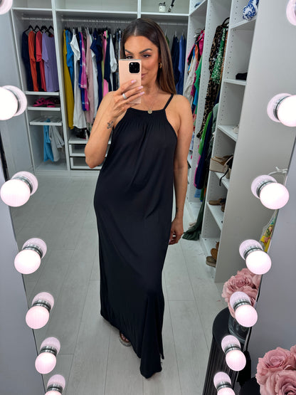 Athens Spaghetti Strap Square Neck Maxi Dress