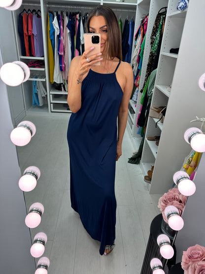 Athens Spaghetti Strap Square Neck Maxi Dress