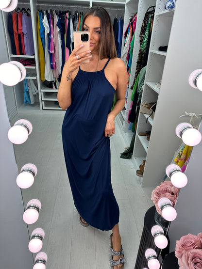 Athens Spaghetti Strap Square Neck Maxi Dress
