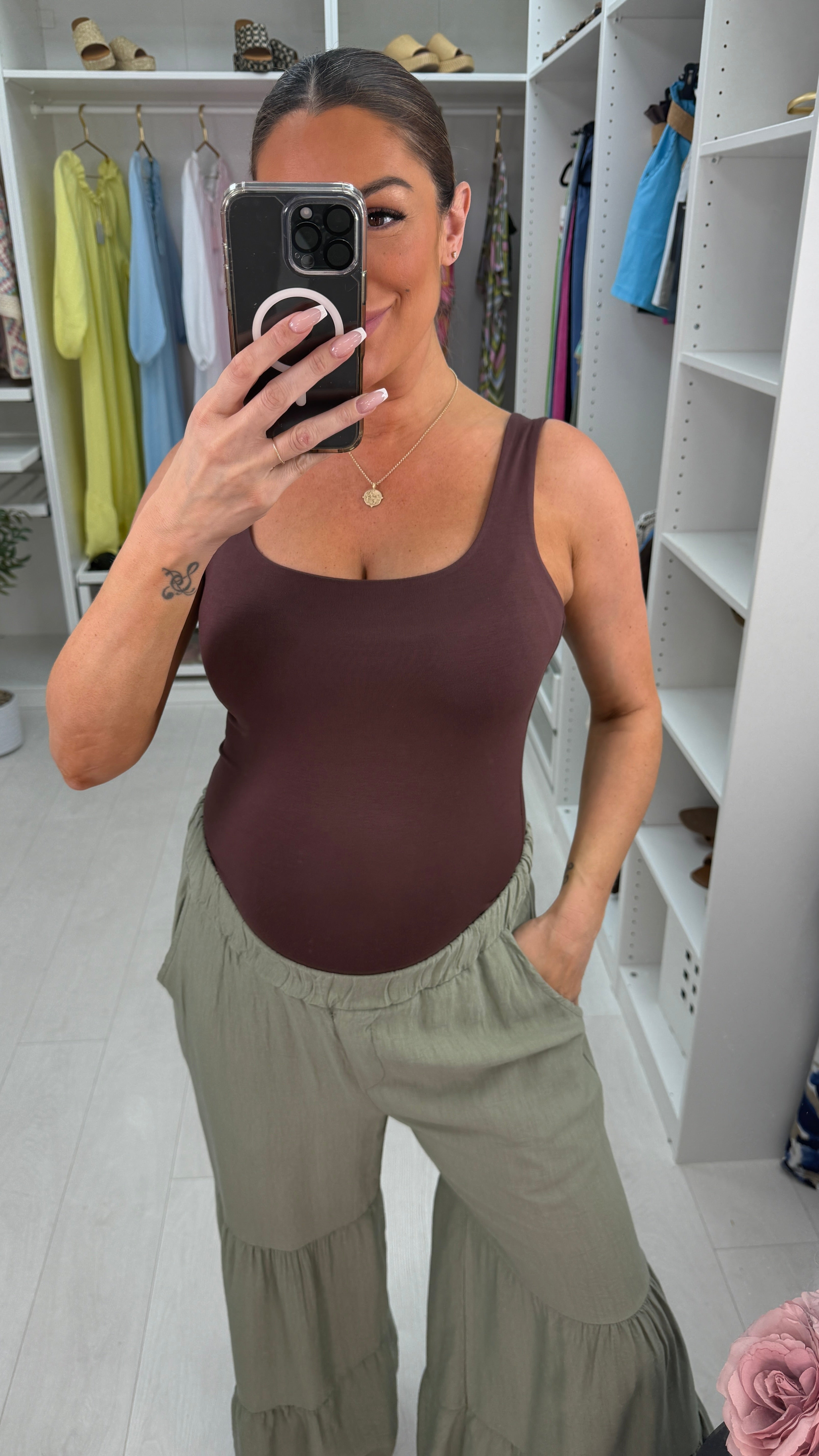 Livy Plain Jersey Vest Top