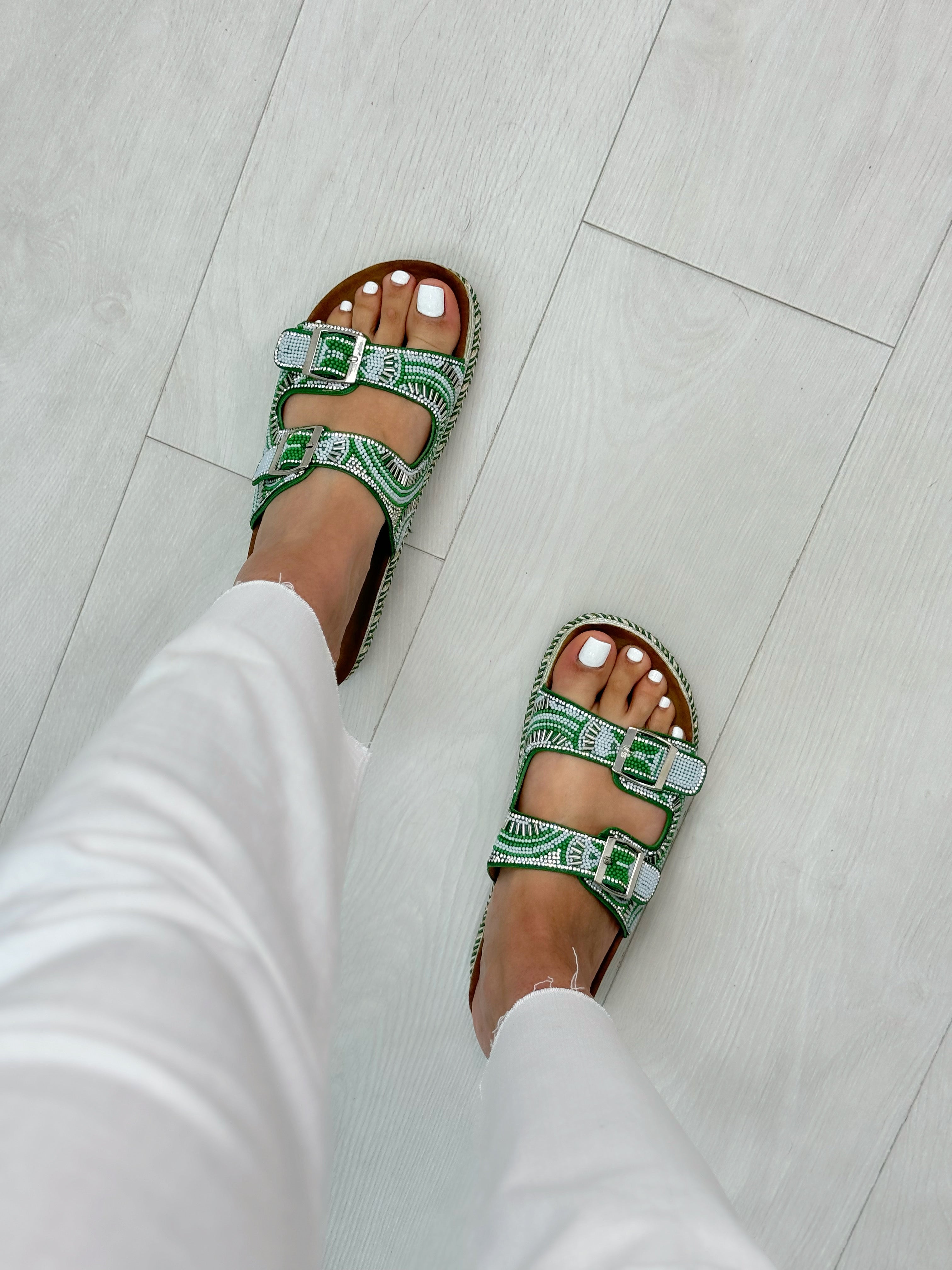 Jorgito Rhinestone Detail Sliders