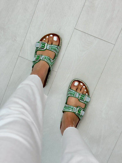 Jorgito Rhinestone Detail Sliders