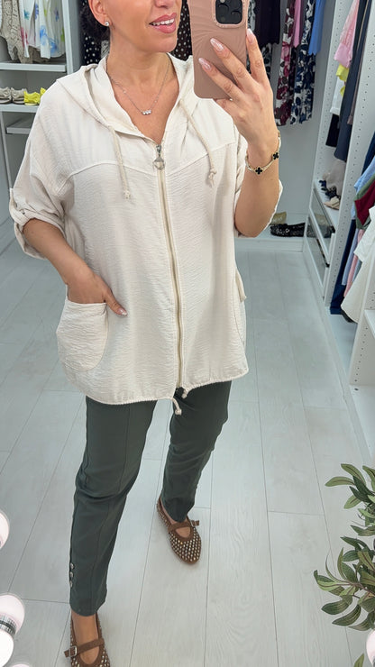 Renley Lightweight Zip Front Hooded Jacket