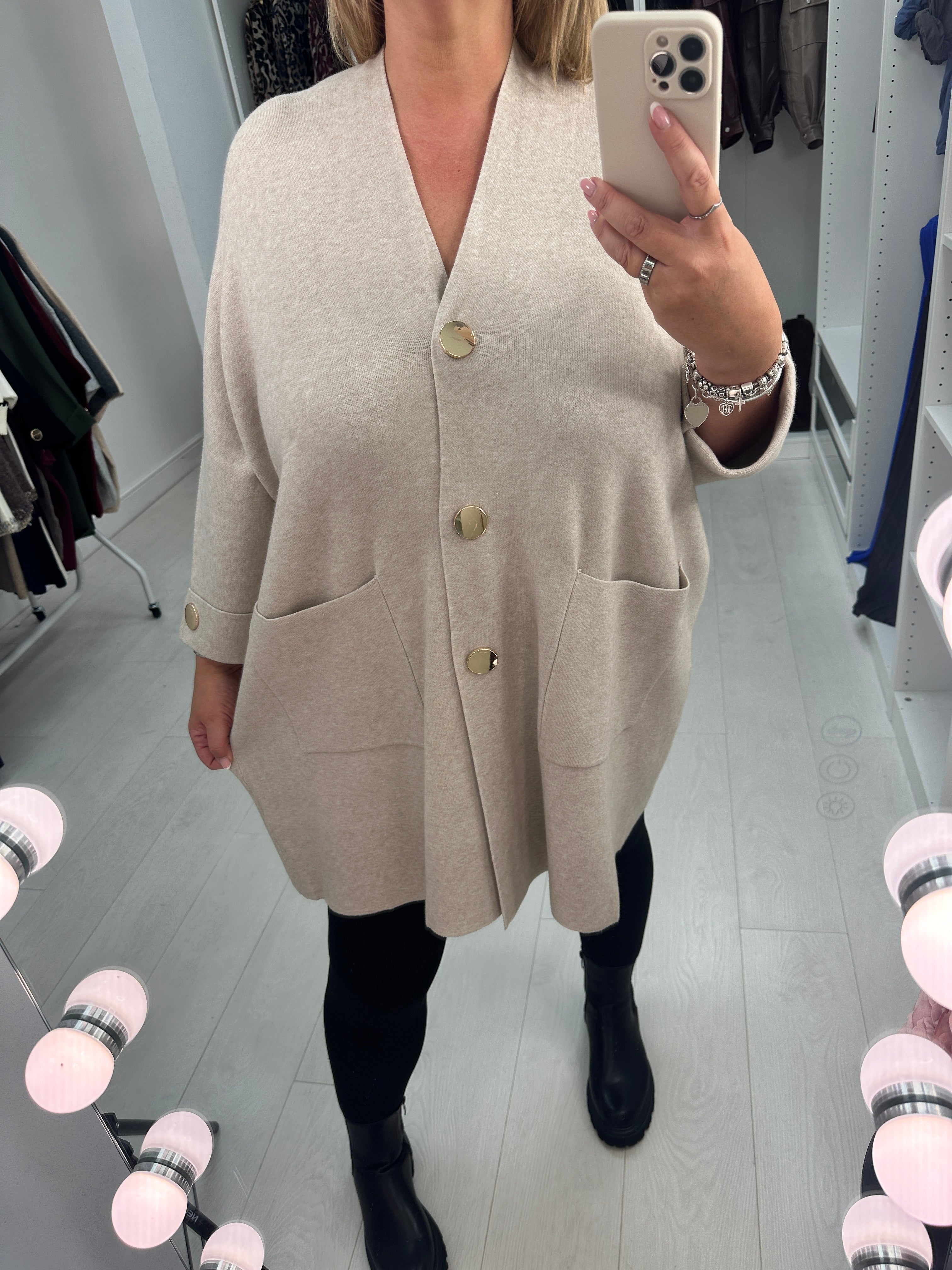 Kensington Button Detail Pocket Cardigan