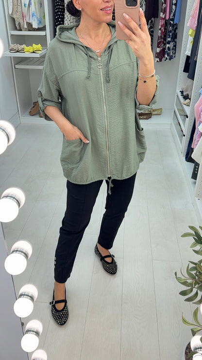 Renley Lightweight Zip Front Hooded Jacket