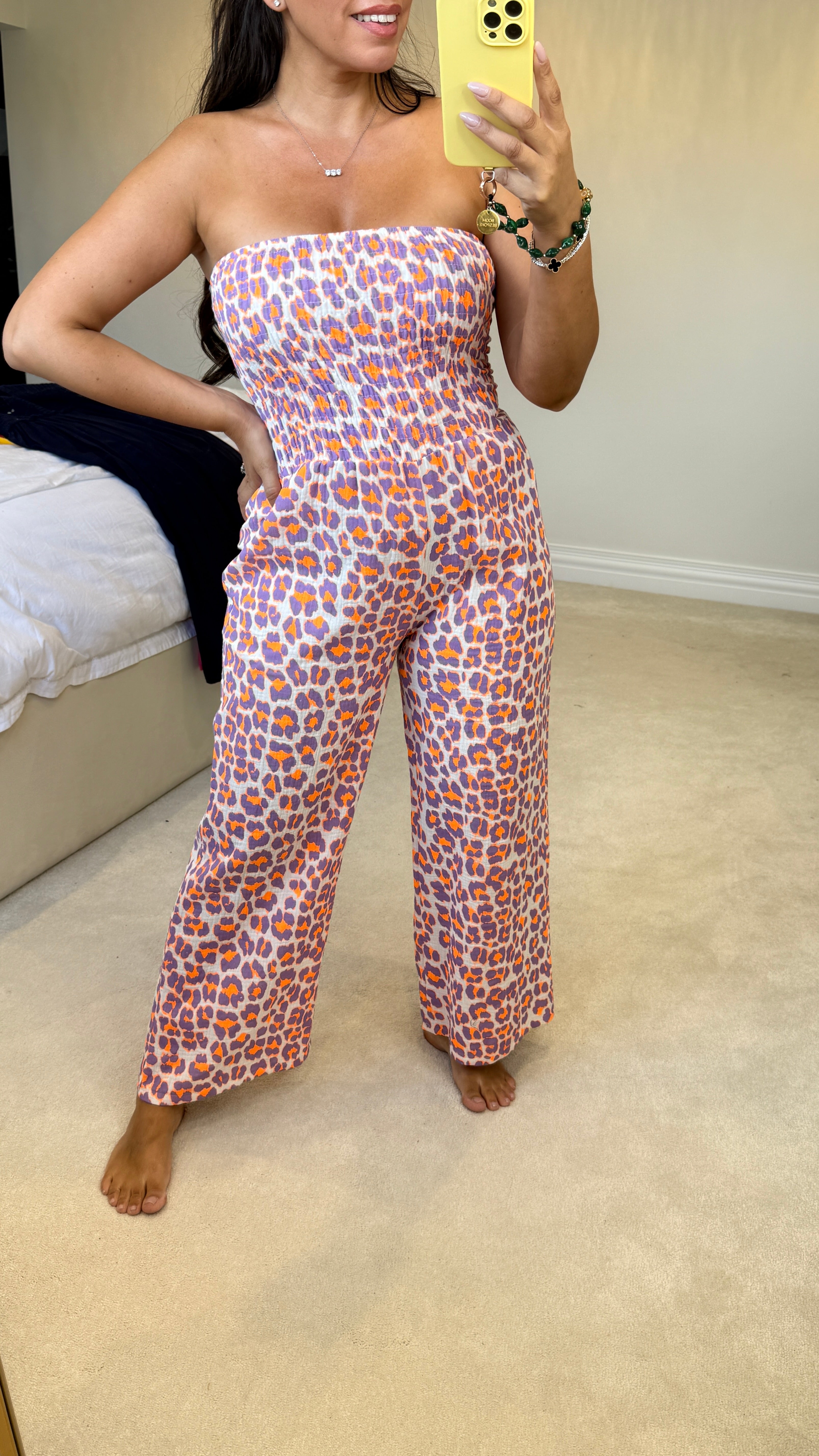 Sanna Neon Leopard Print Jumpsuit