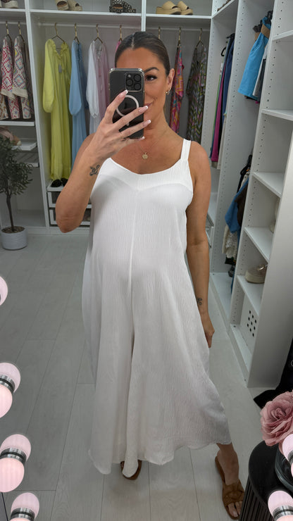 Zia Plain Wide Leg Loose Fit Jumpsuit