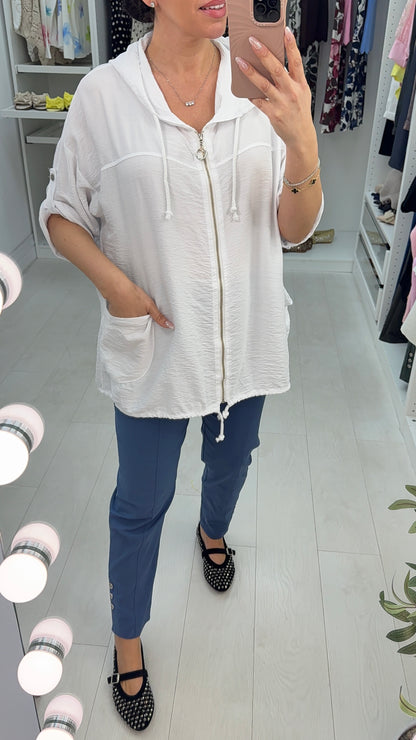 Renley Lightweight Zip Front Hooded Jacket