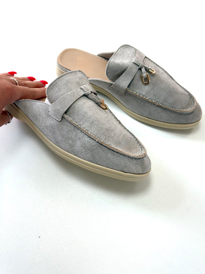 Mandie Faux Suede Slip On Mules