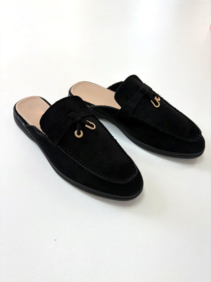 Mandie Faux Suede Slip On Mules