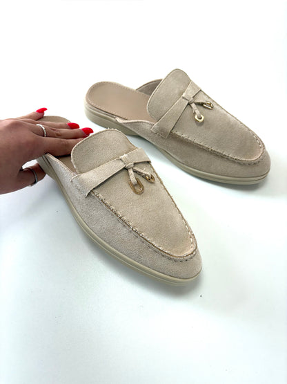 Mandie Faux Suede Slip On Mules
