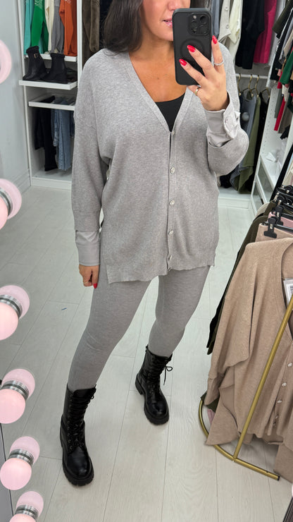 Peggy Diamante Button Loungewear Set