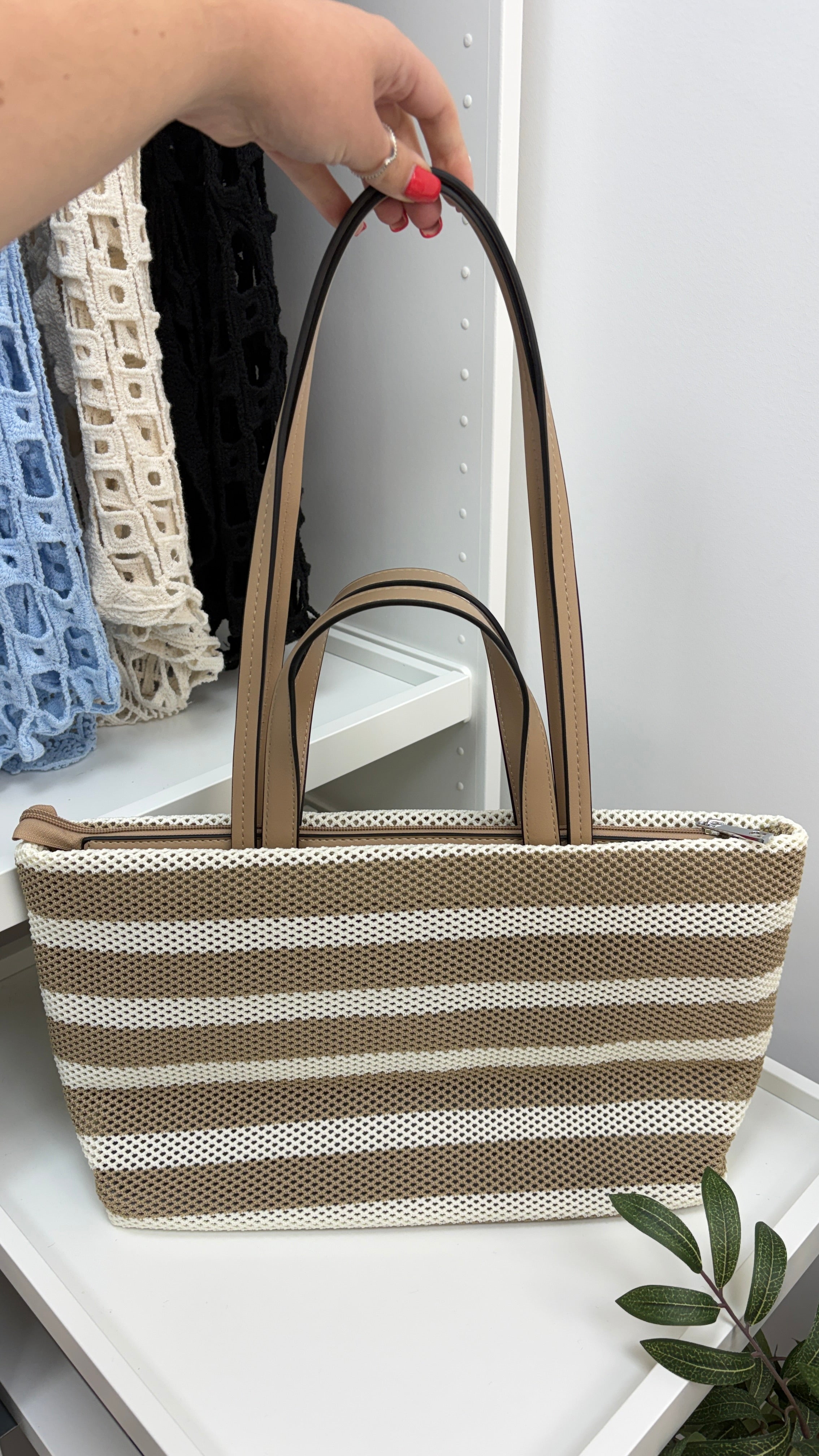 Helina Striped Shoulder Bag