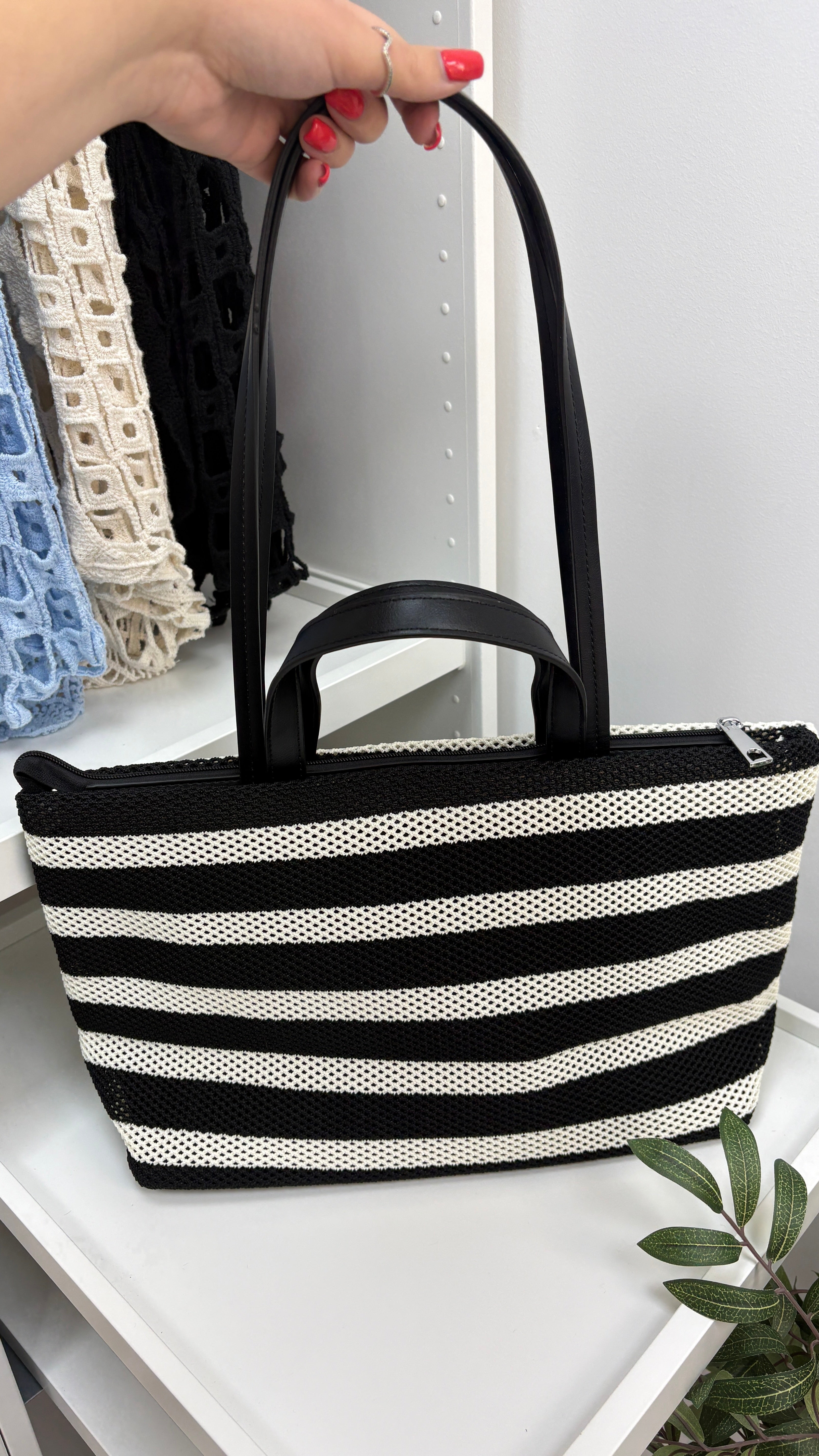 Helina Striped Shoulder Bag