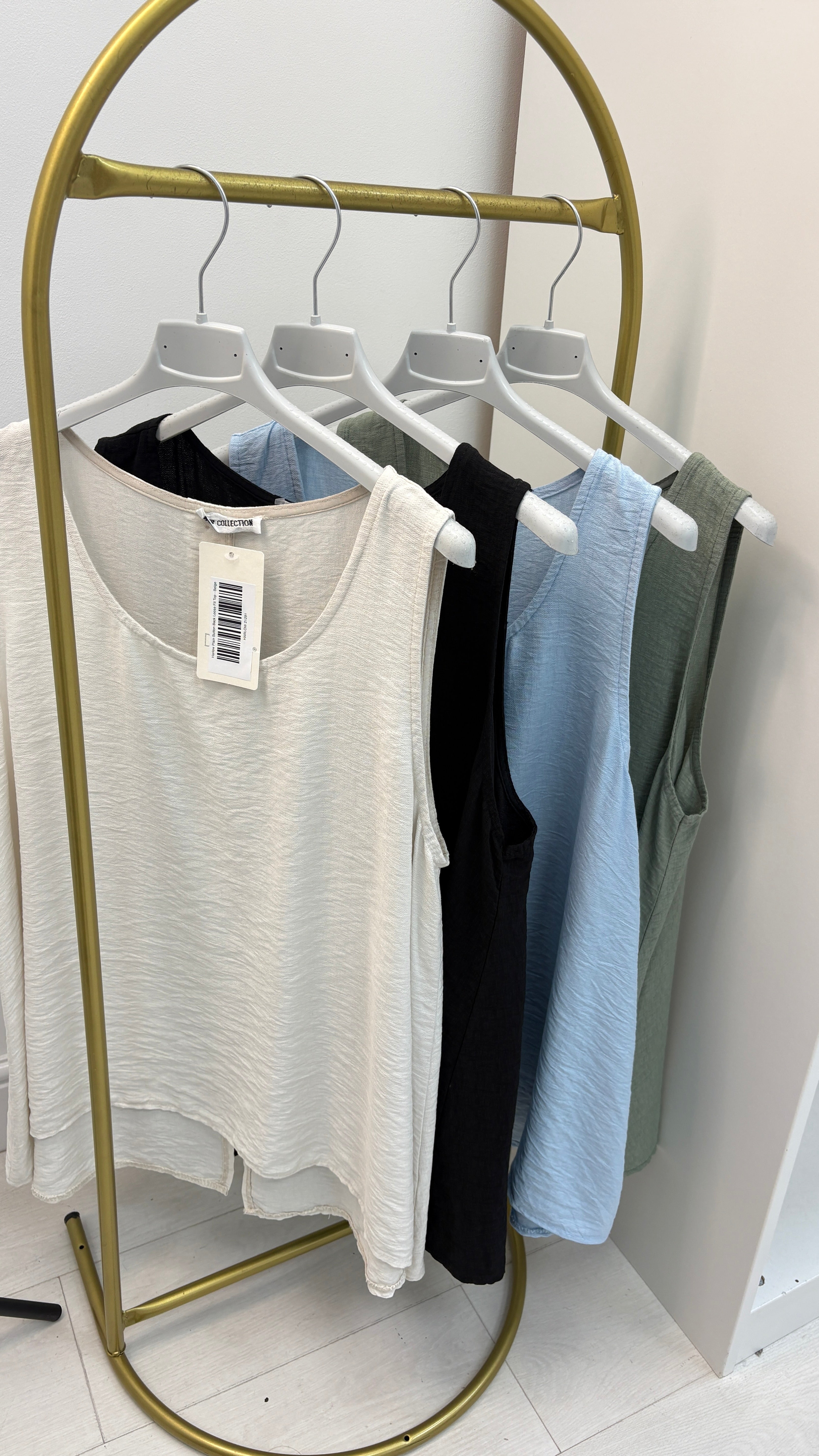 Harlow Plain Button Back Loose Fit Top