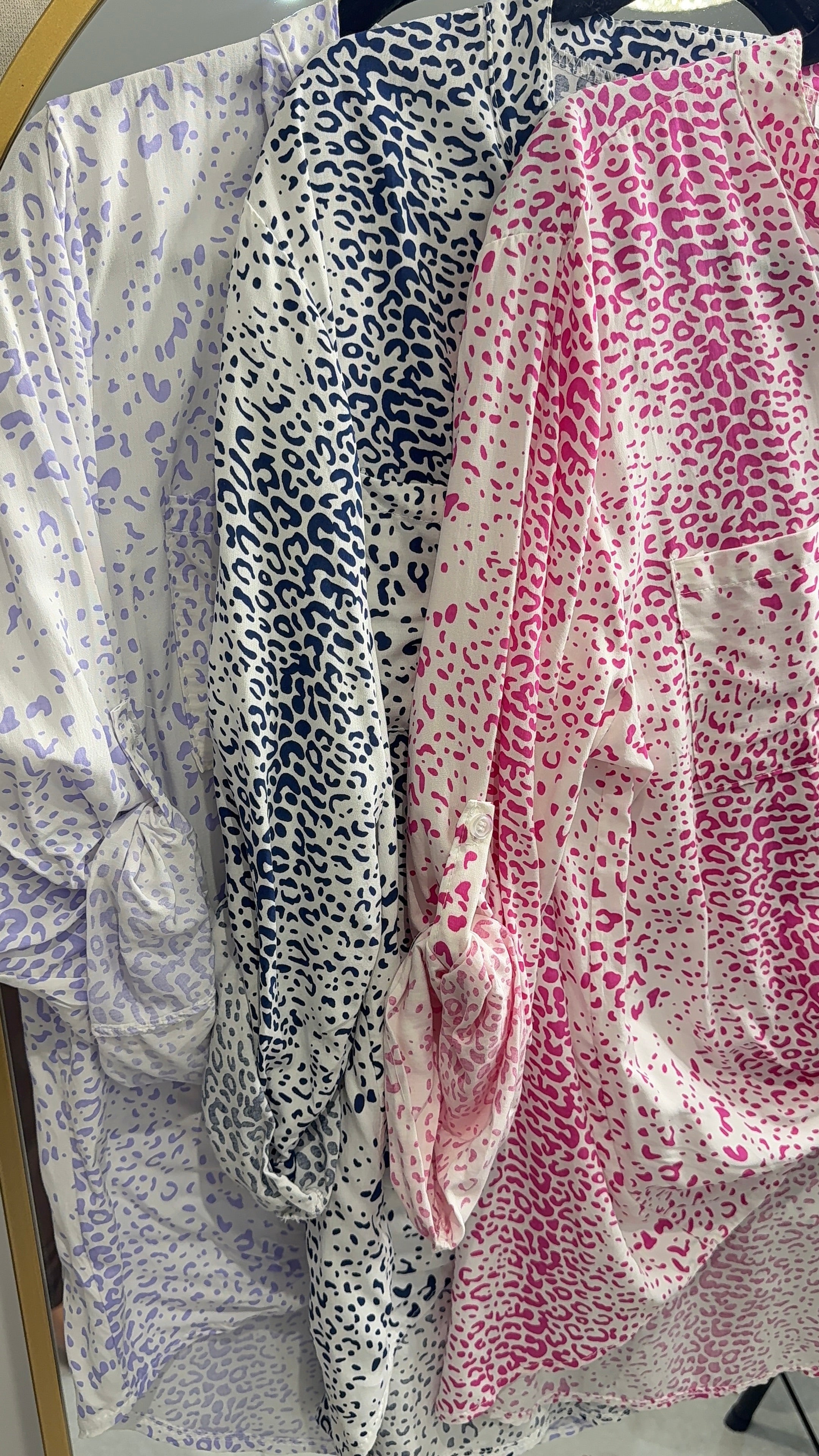 Vasilia Cheetah Print Tie Front Shirt