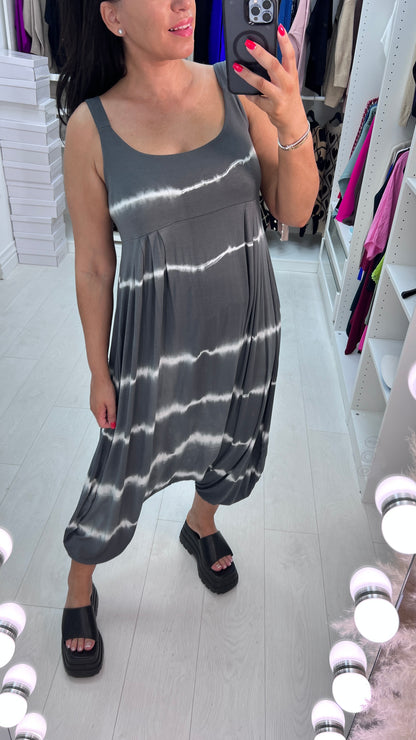 Amie Tie Dye Oversized Super Stretch Elasticated Jumpsuit