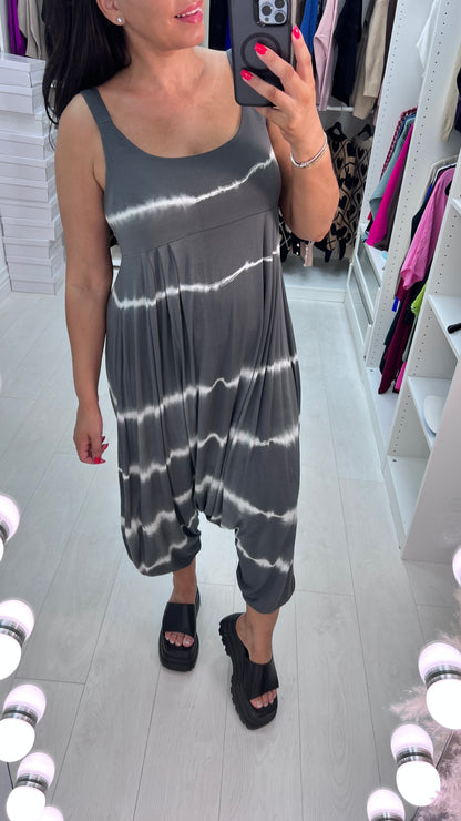 Amie Tie Dye Oversized Super Stretch Elasticated Jumpsuit