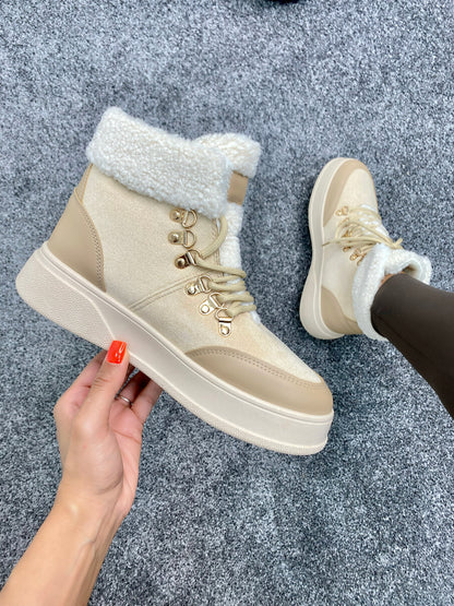 Norisk High Top Lace Up Teddy Trainer