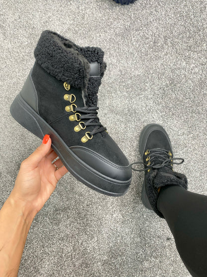 Norisk High Top Lace Up Teddy Trainer