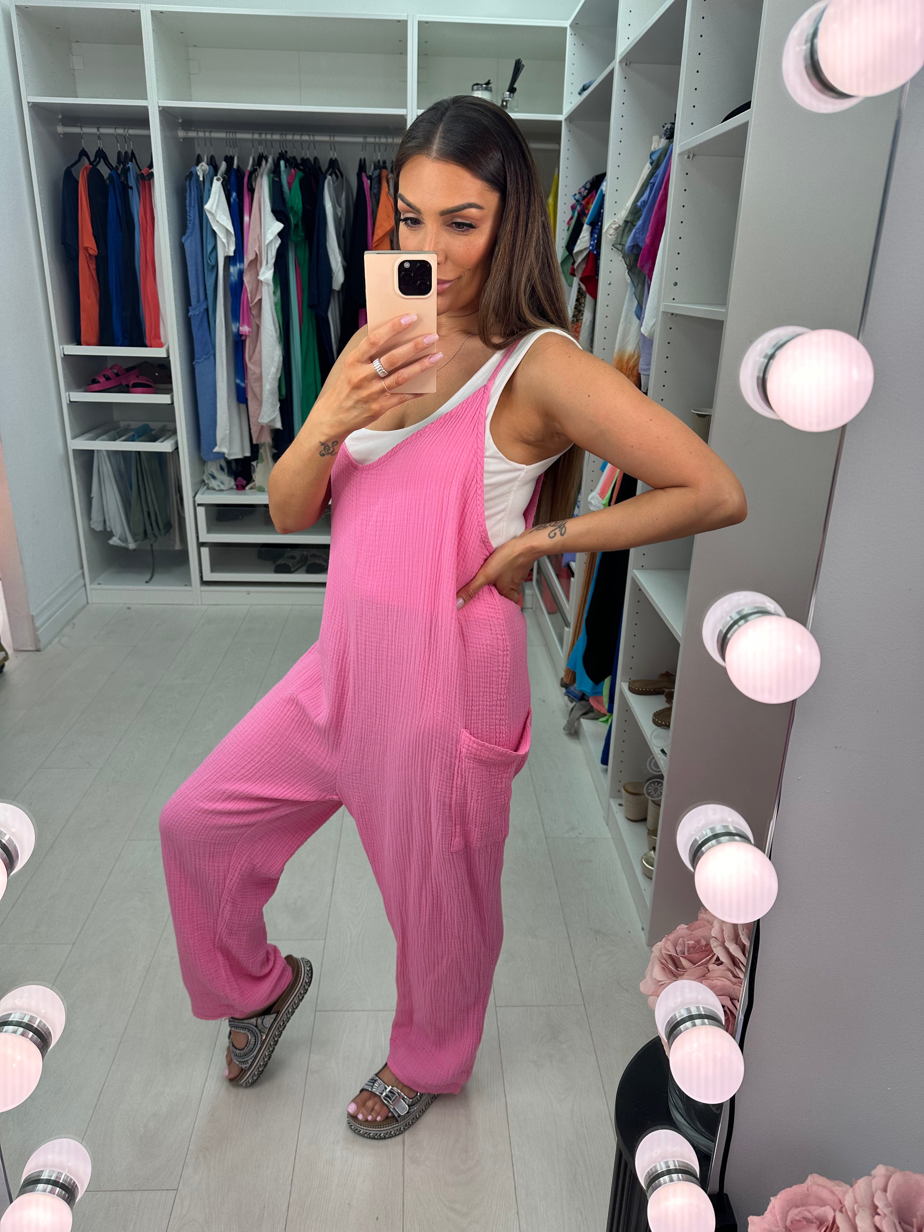 Suzie Plain Cheesecloth Jumpsuit