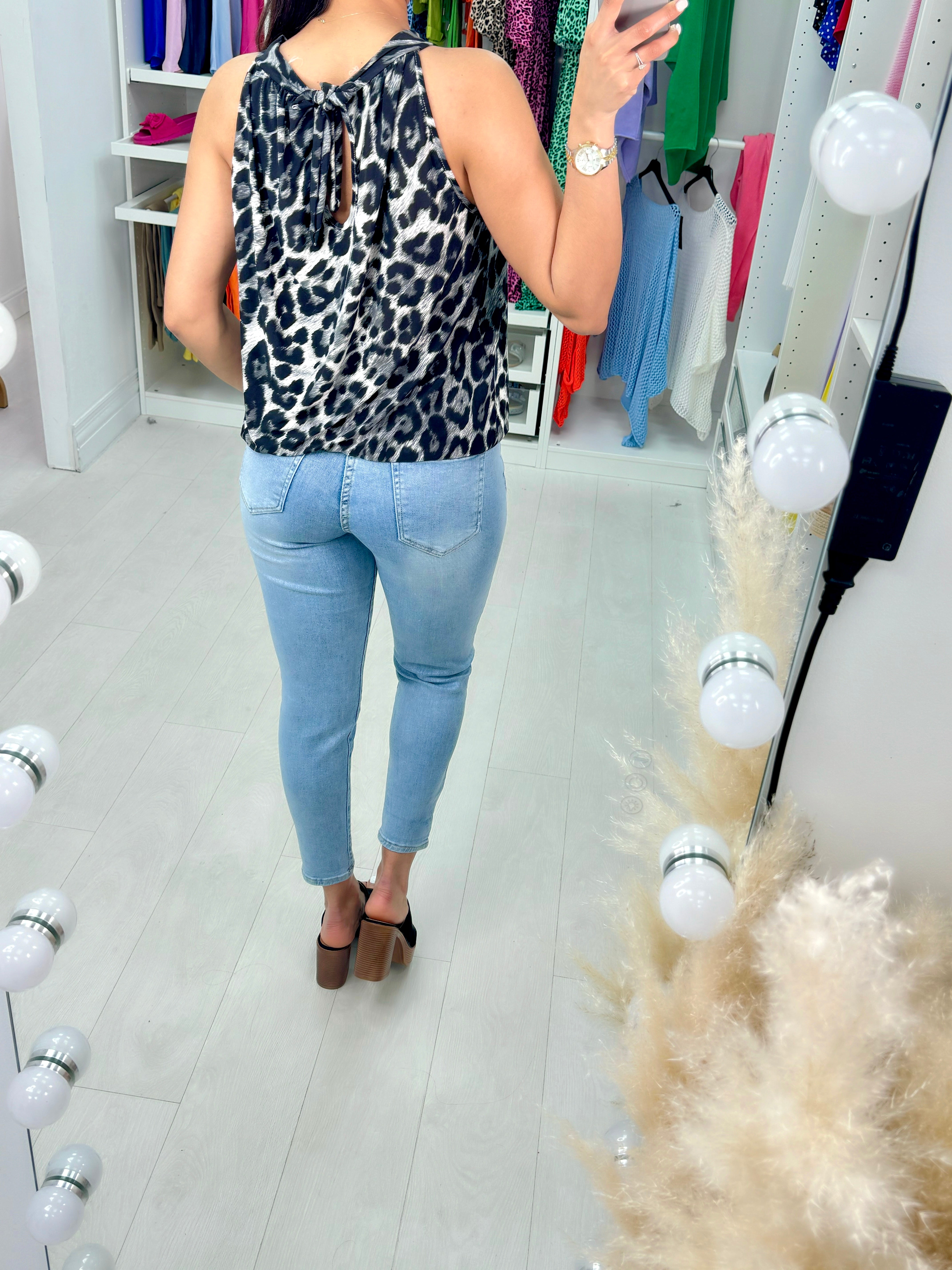 Shae Sleeveless Leopard Top