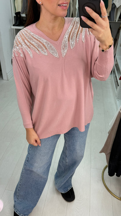 Mya Sheer Panel Detail Jumper