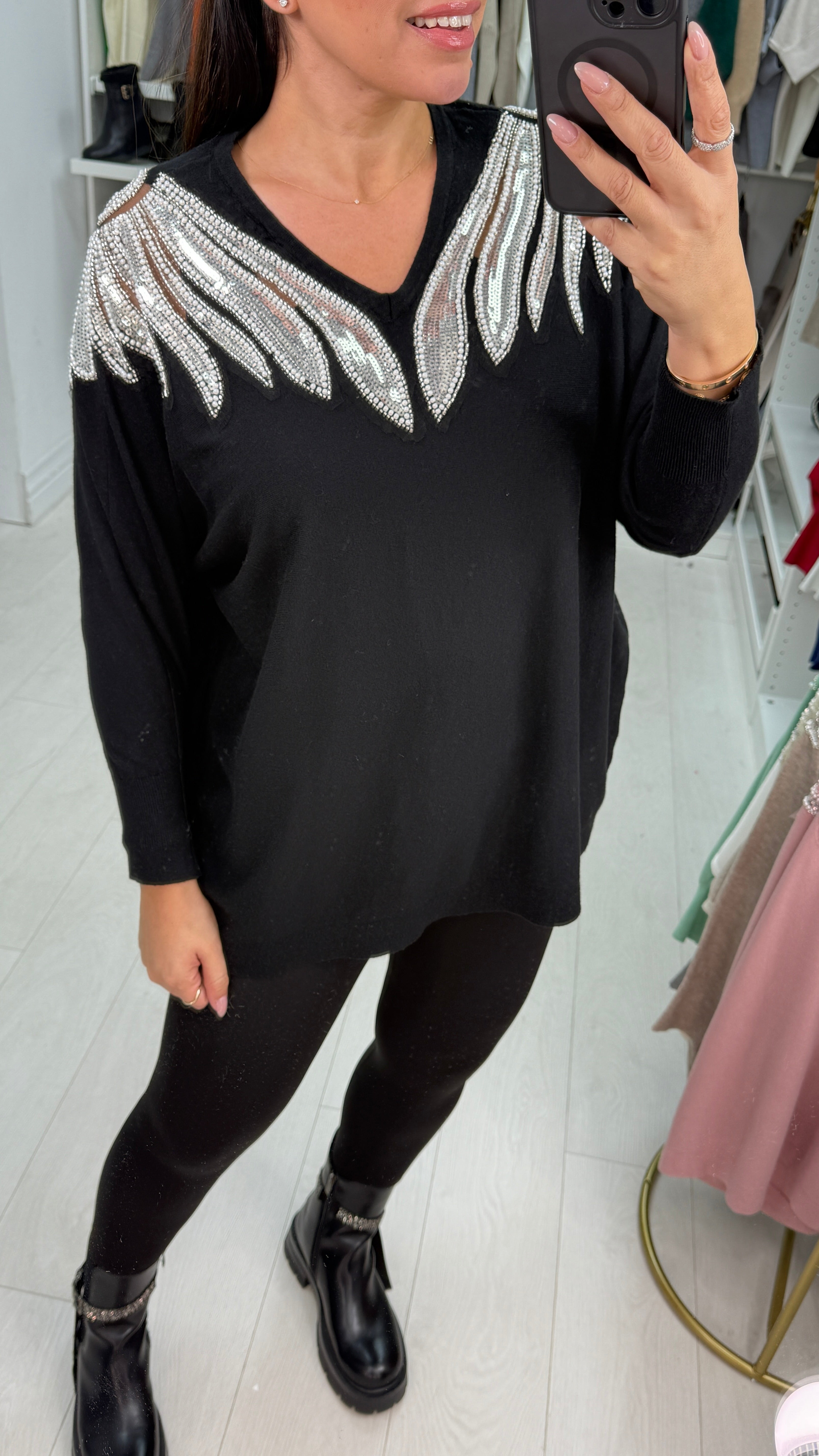 Mya Sheer Panel Detail Jumper