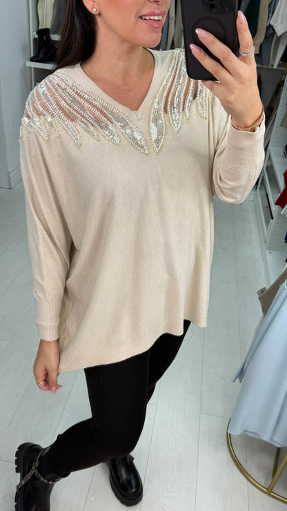 Mya Sheer Panel Detail Jumper