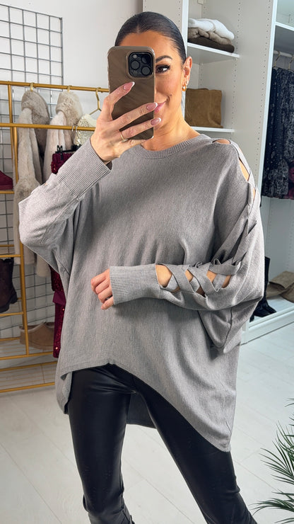 Aaliyah Braided Sleeve Jumper