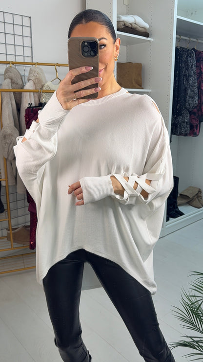 Aaliyah Braided Sleeve Jumper