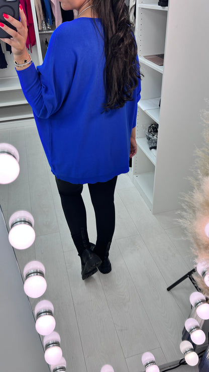 Almeolitta Diamante Studded Heart Drop Sleeve Knit Top
