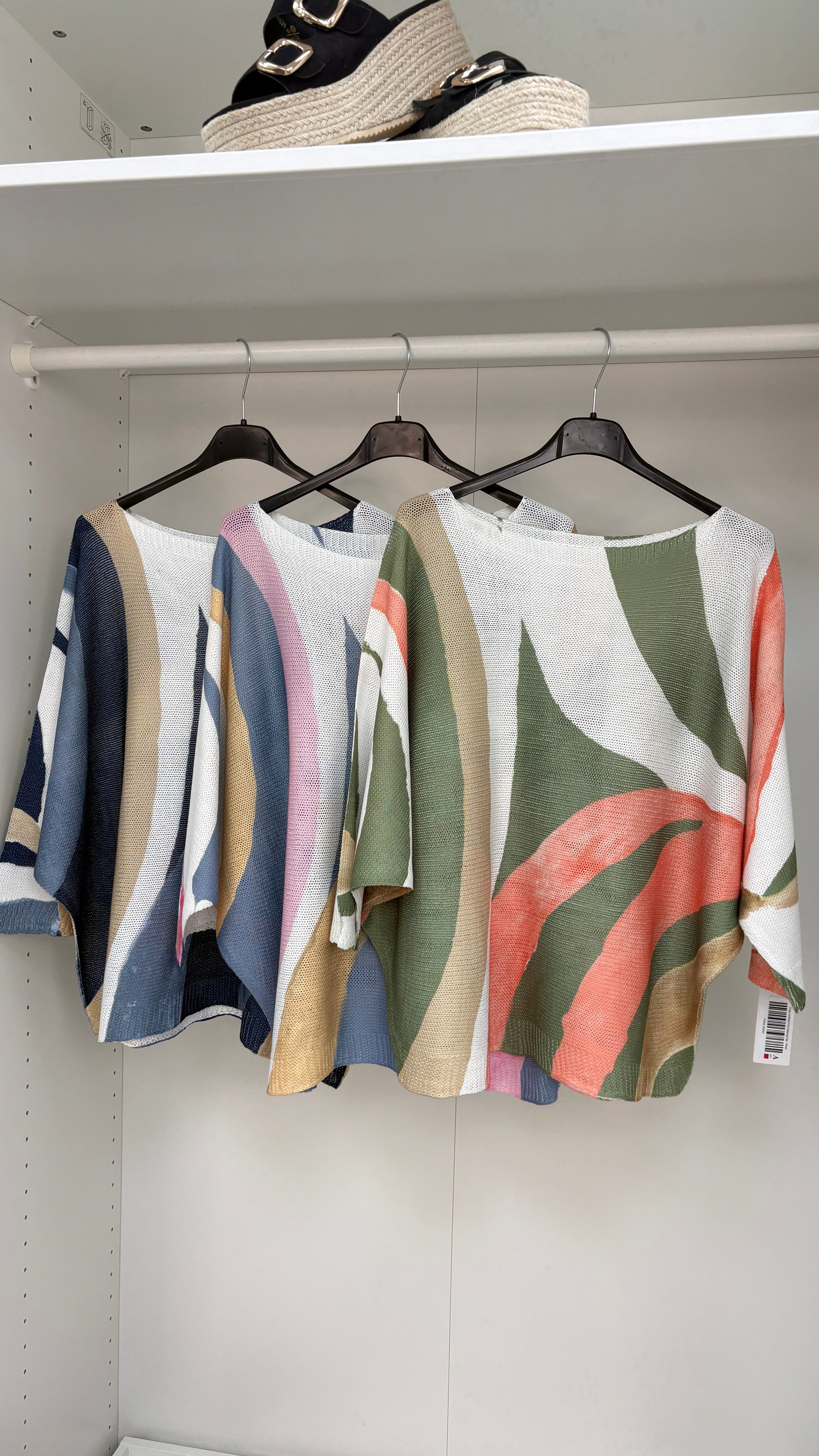 Posie Abstract Print Batwing Top