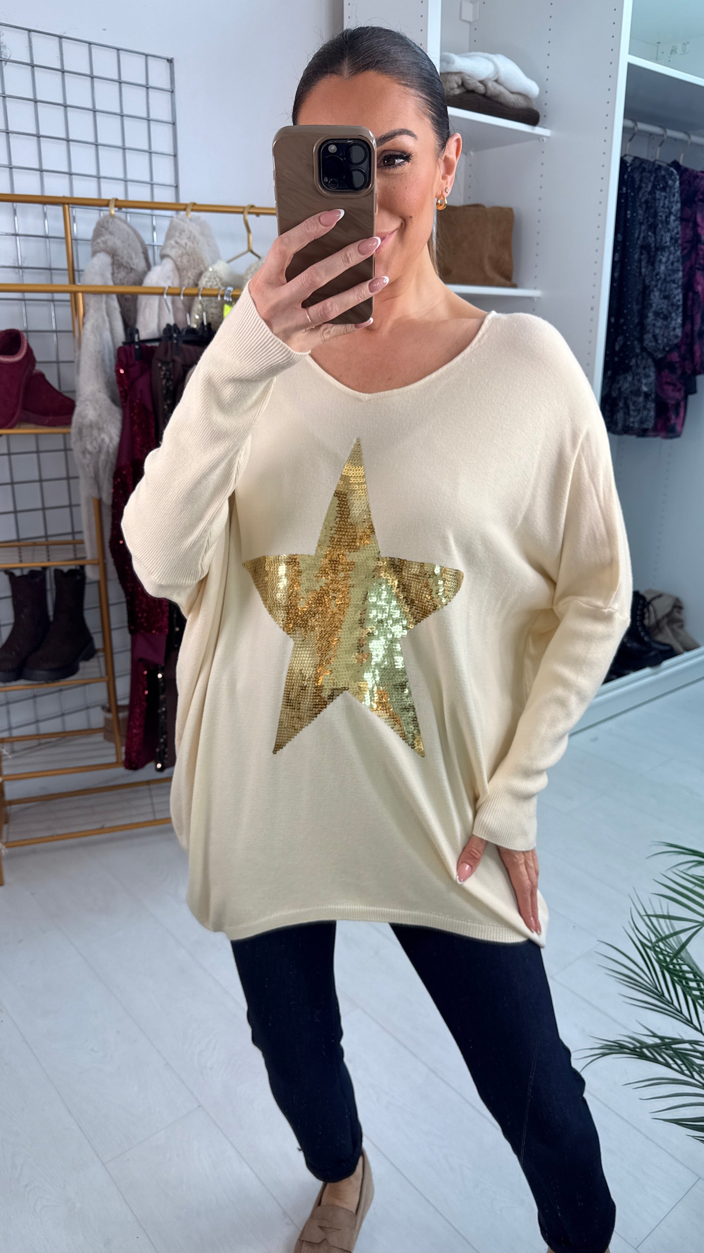 Captain Gold Sequin Star Jumper