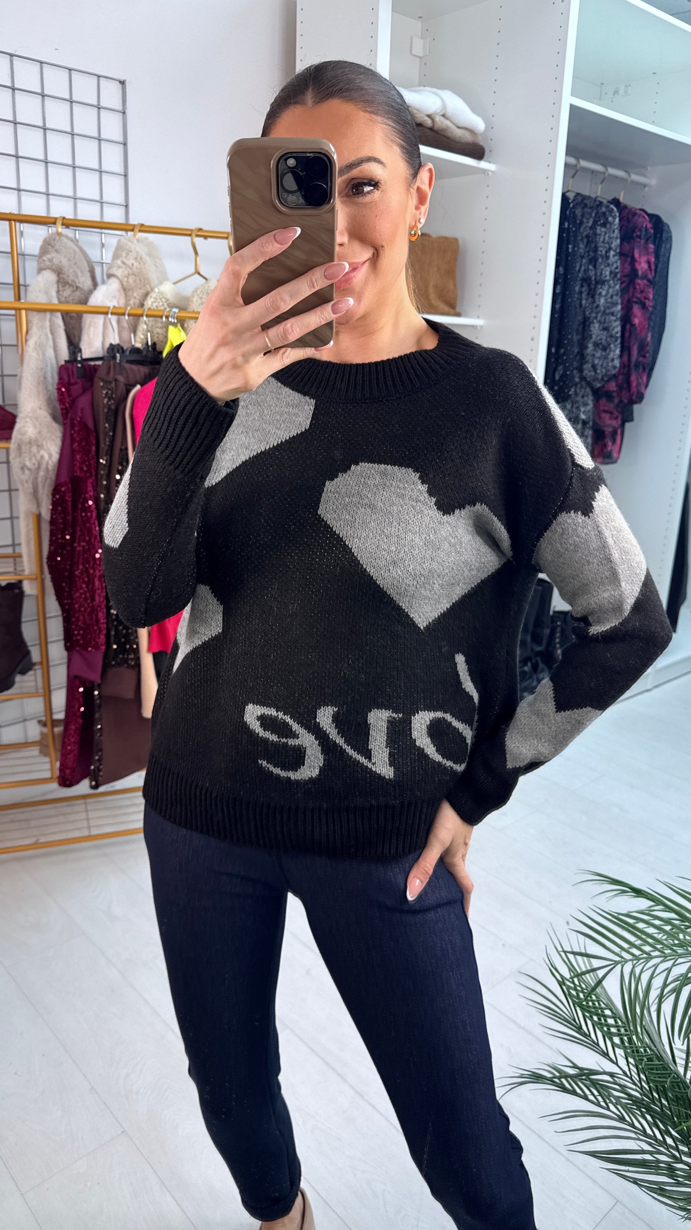 Hannie Love Slogan Jumper