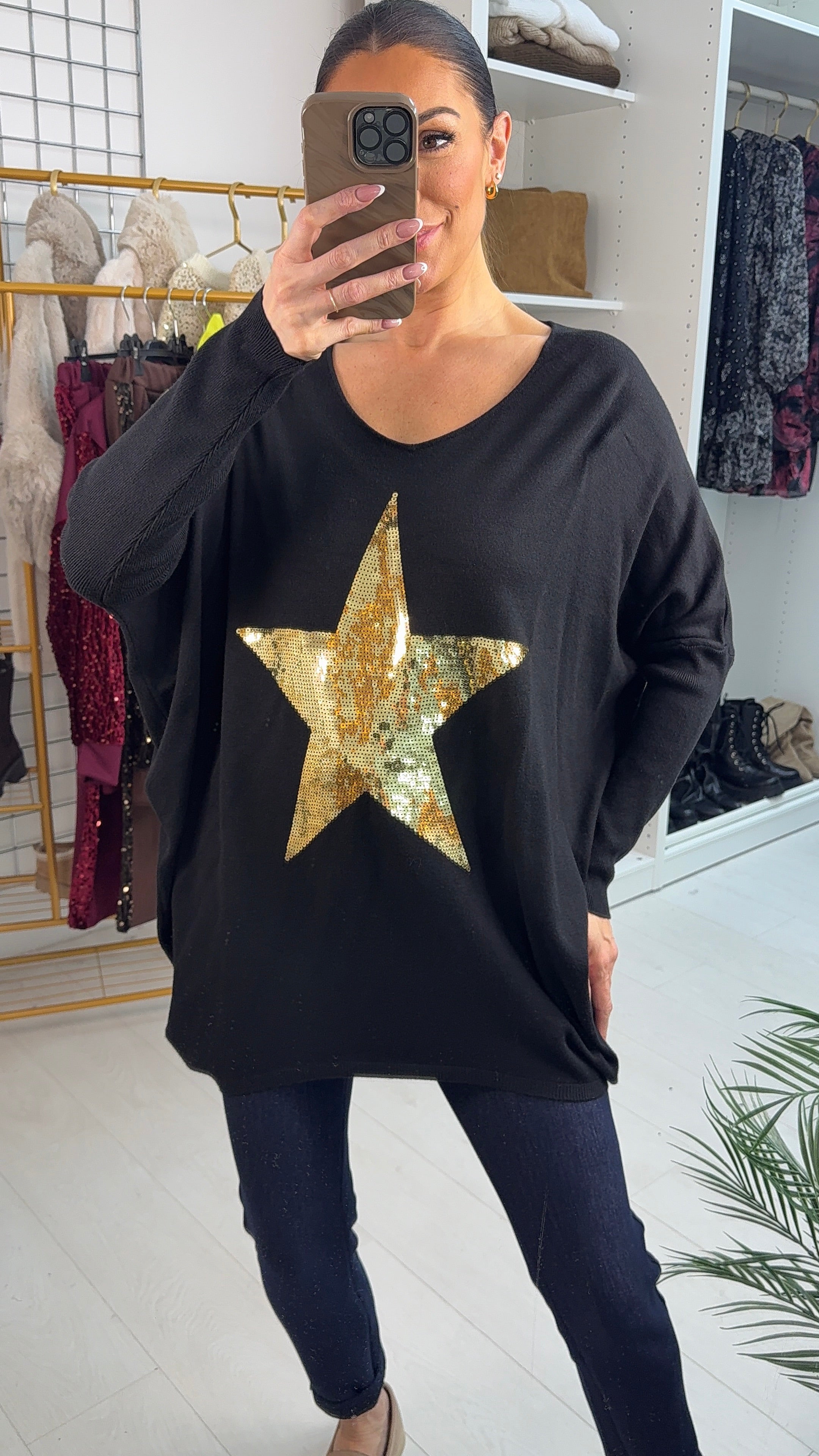 Captain Gold Sequin Star Jumper
